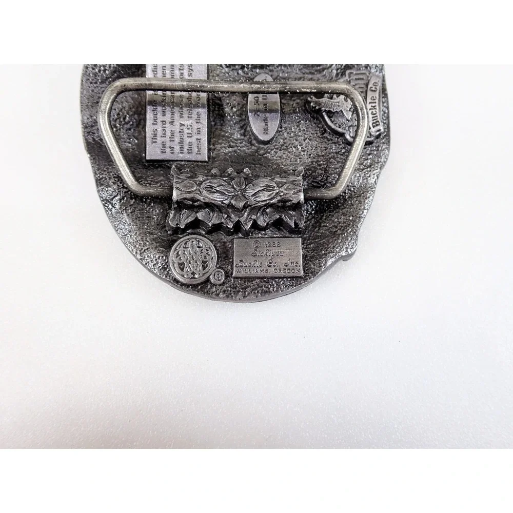 Vintage 1988 Siskiyou Belt Buckle American Communications Industry Telephone - Picture 10 of 12